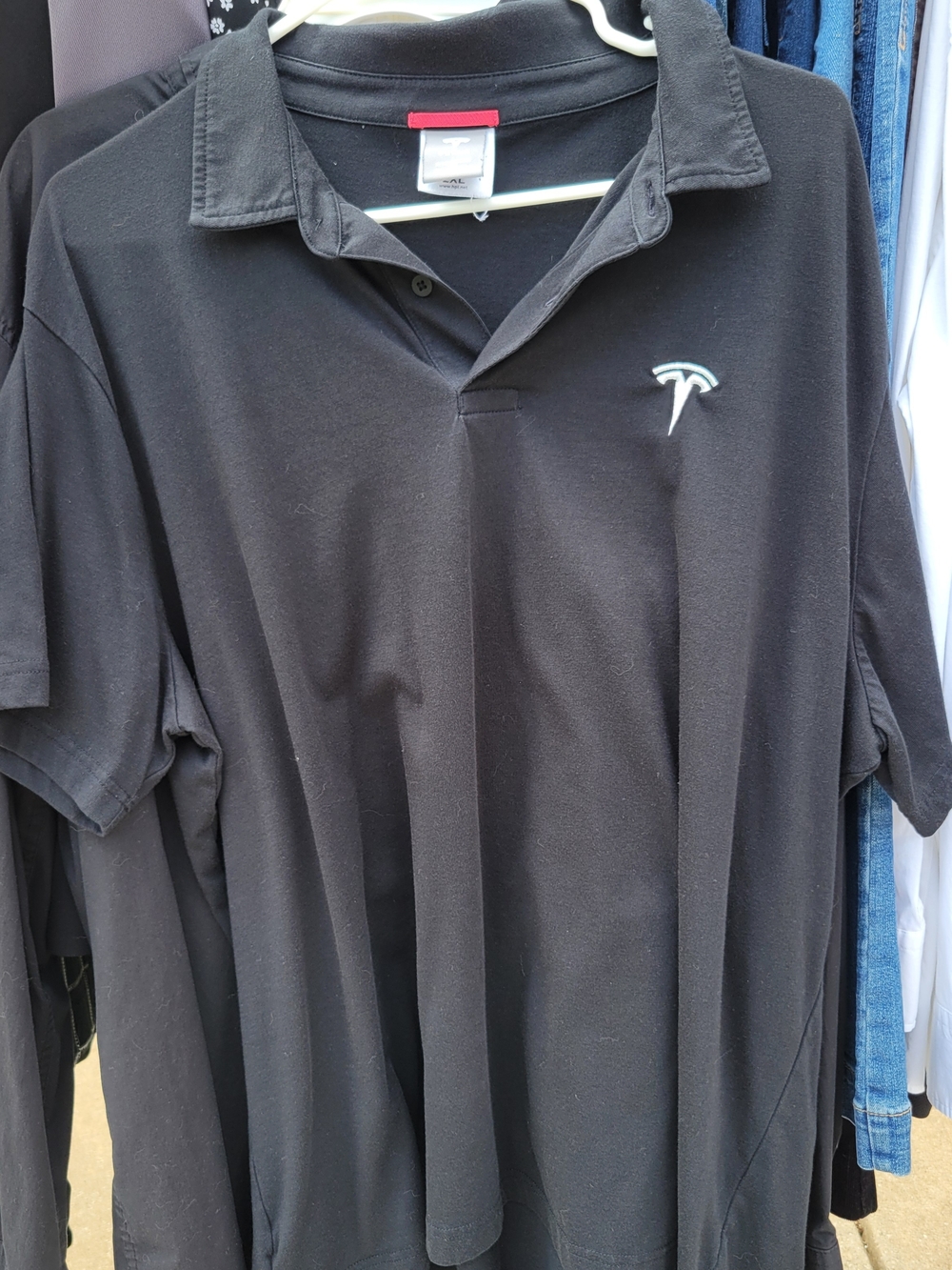 Black Polo Shirt with Subtle Logo - Men